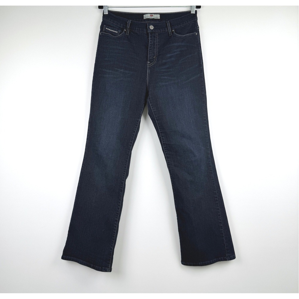 Levi's 512 Bootcut Jeans Womens W30 Dark Wash Perfectly Slimming Embellished